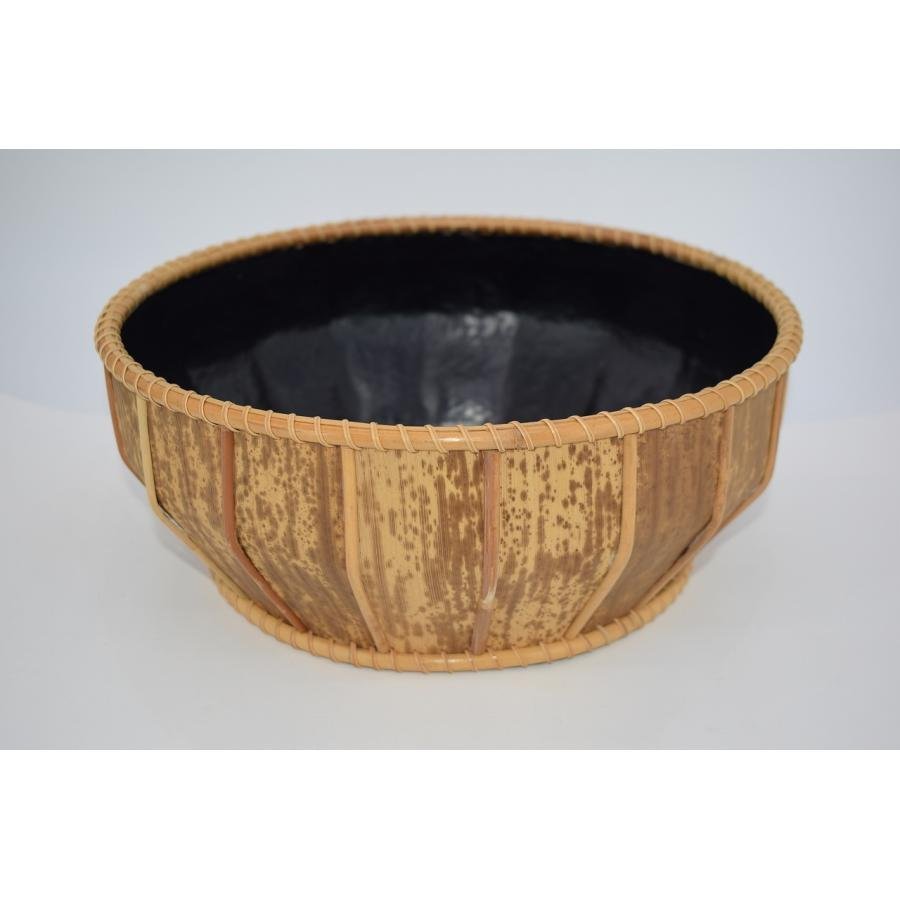 茶道具 円能斎好 伏見籠 炭斗 石田 竹美斎 造 茶道 t 9304876拍卖