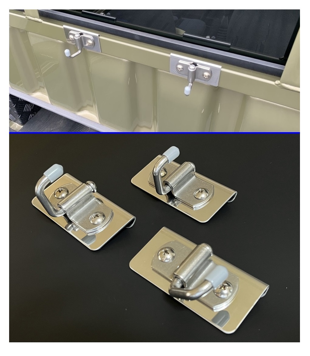 ■軽トラ サンバートラック S211J アングルポスト(鳥居)用 多目的ステンレスフック 3個SET 便利グッズ 拍卖