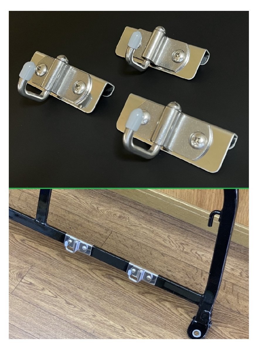 ☆軽トラック アクティトラック HA7(H12/12~) アングルポスト(鳥居)用 多目的ステンレスフック 3個SET 便利アイテム 拍卖