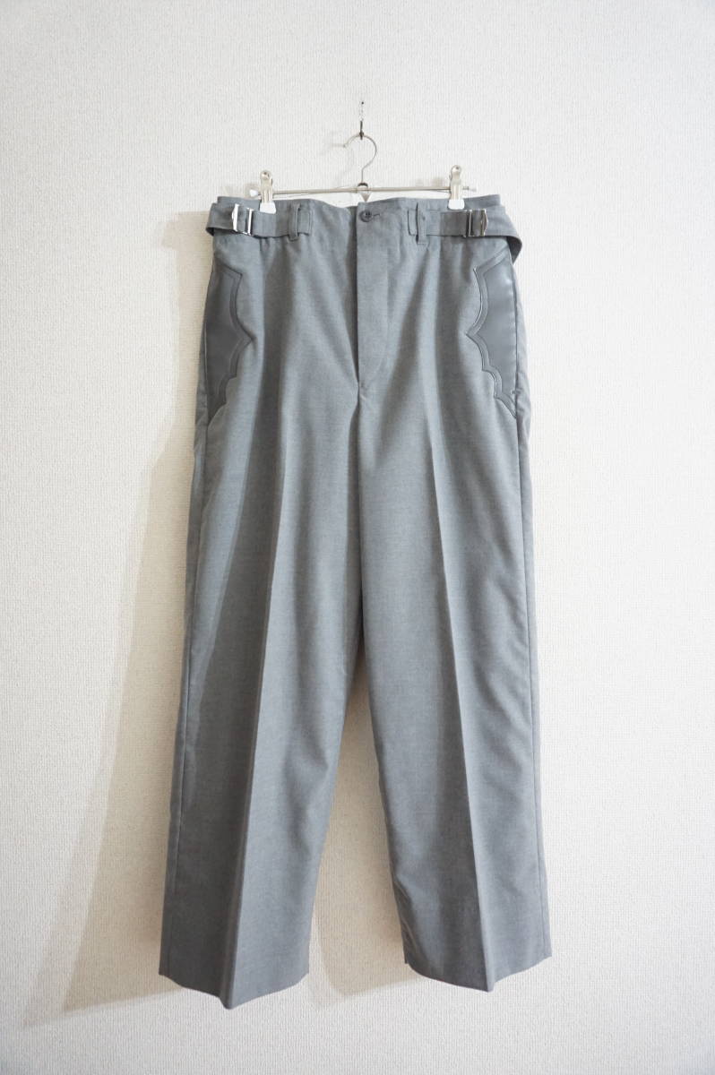 未使用 TOGA VIRILIS 2021AW Stretch pants ウエスタンポケットデザイン メンズ パンツ スラックス グレー 44拍卖