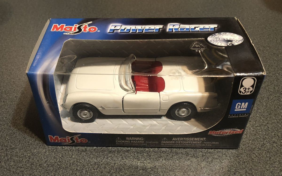 激レア・コルベット 1953年 1/38 MAISTO 世界の名車コレクション マイスト プレゼントに!コンパーチプル ホワイト拍卖
