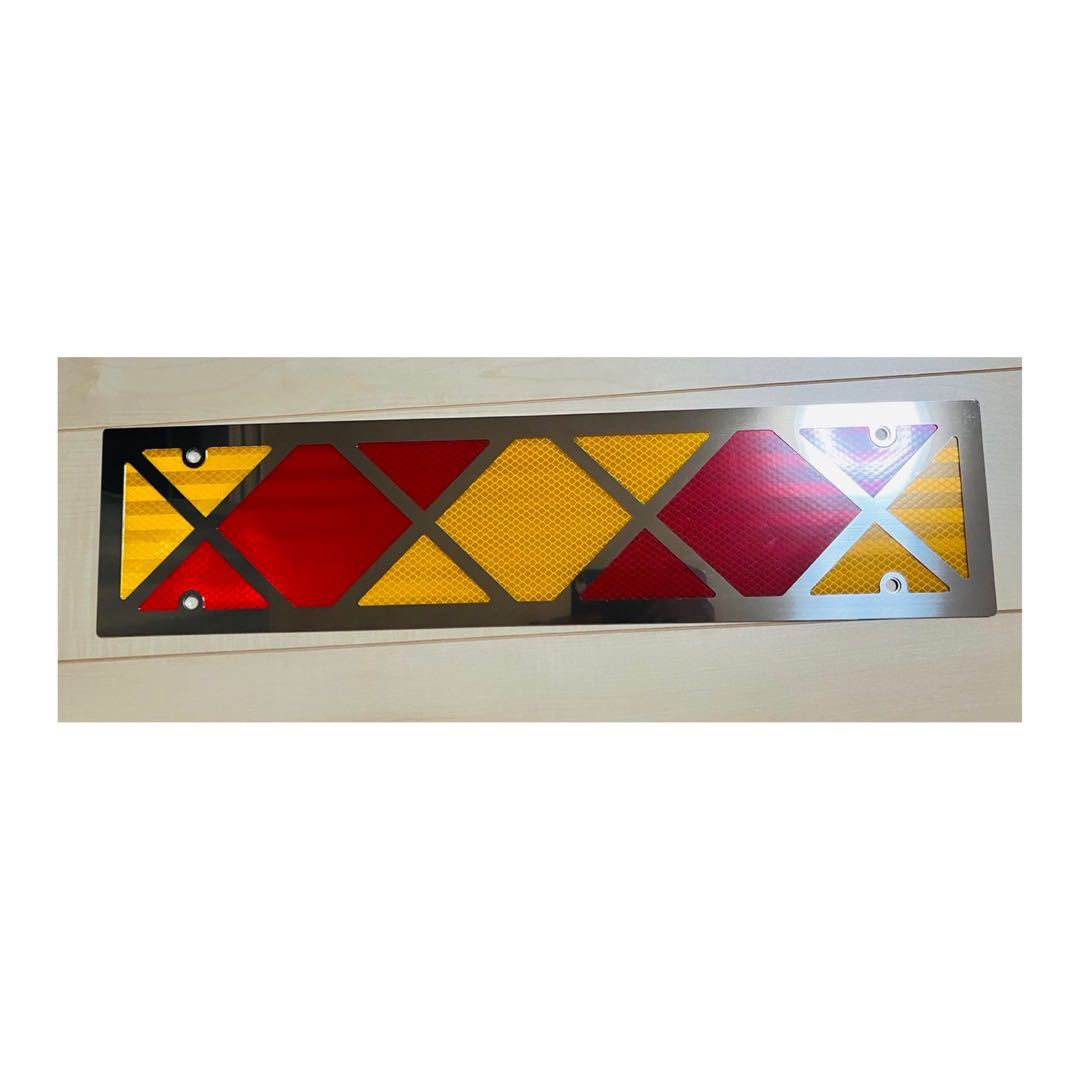 KXC1 反射板カバー 左右セット 2枚 トラック野郎 デコトラ 追突防止 ステンレス ステンレスアート オリジナル オンリーワン カッコイイ拍卖