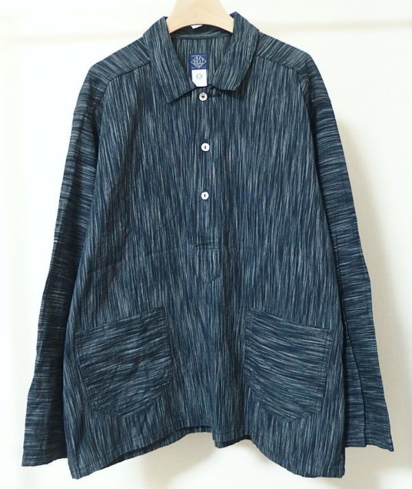 POST O'ALLS OVERALLS ポスト オーバーオールズ 3207-IKT CRAFTMASTER 3 ikat indigo プルオーバー ジャケット L拍卖