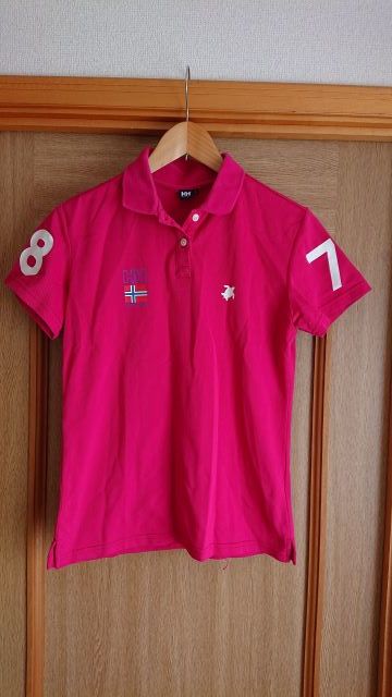 □HELLY HANSEN□ヘリーハンセン□ゴールドウィン正規品□ノルウェーデザイン□ポロシャツ□オスロフィヨルド□Lサイズピンク□拍卖