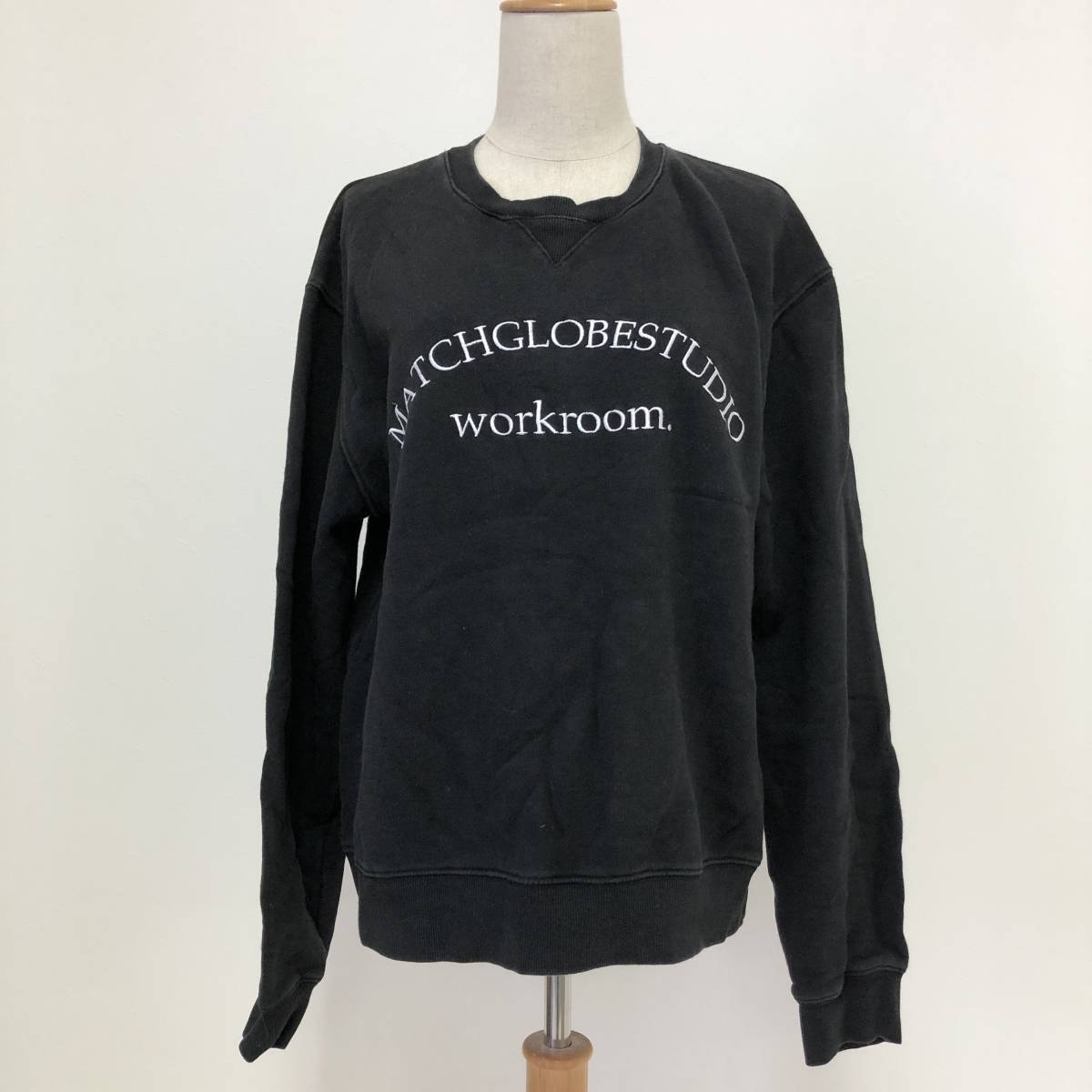 k0503 トレーナー スウェット 長袖 裏起毛 厚手 英字刺しゅう 丸首 秋 冬 F 黒 メンズ 普段着 万能 おしゃれ シンプルデイリーカジュアル拍卖