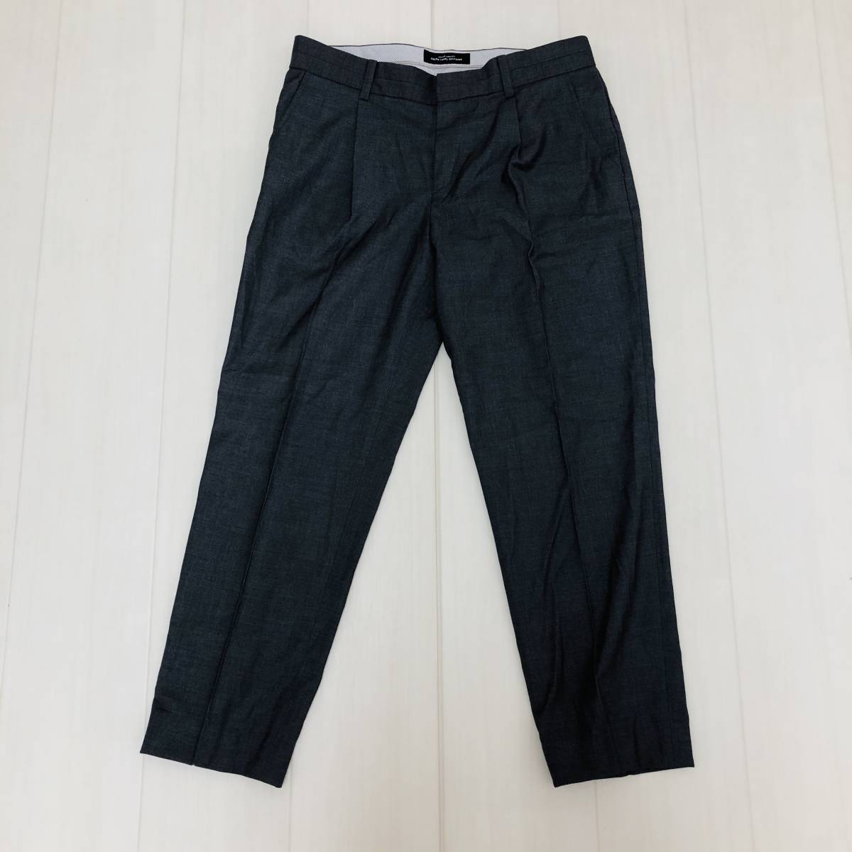 k0536 GREEN LABEL RELAXING グリーンレーベル スラックス 薄手 ストレート ポケット サイズ36 グレー 無地 スタイリッシュオフィスルック拍卖