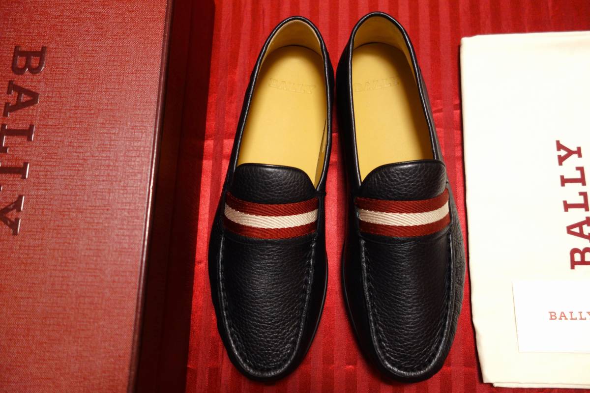 定価9.5万円 未使用品 バリー アイコンタグ ローファー US8D EU7E(日本サイズ26cm程度) ブラック拍卖