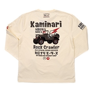 カミナリ雷/ロッククローラー/ロンT/白/XL/kmlt-173/エフ商会/テッドマン/カミナリモータース/ジープ拍卖