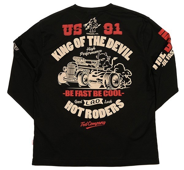 テッドマン/ロンT/ブラック/XXL/TDLS-358/エフ商会/カミナリモータース拍卖