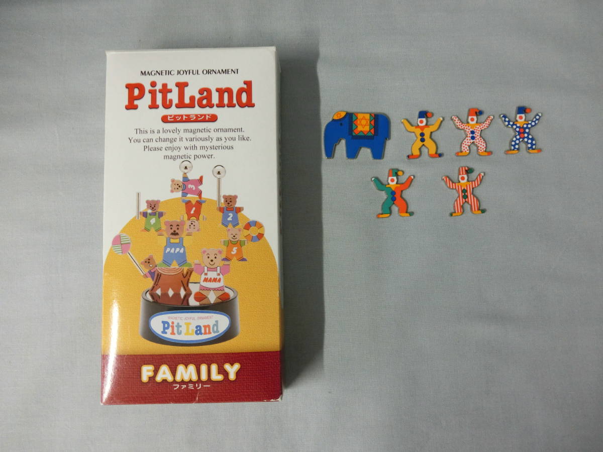 ★値下げ★ピットランド PitLand クマのファミリーと おまけ サーカスシリーズのピエロ5個とゾウ1個 磁石で作るお部屋に飾るインテリア拍卖