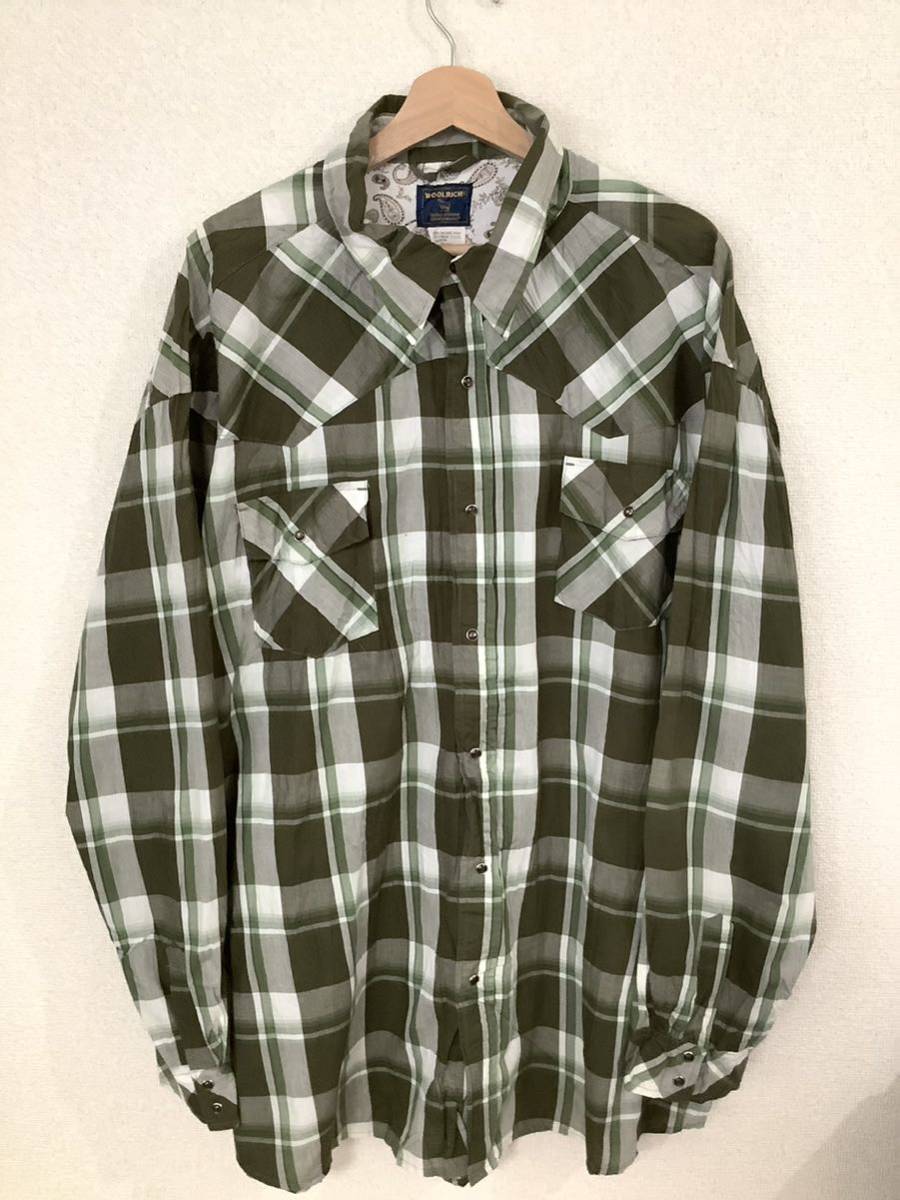WOOLRICH ウールリッチ 長袖シャツ チェックシャツ ウエスタンシャツ チェック柄 アウトドア ビックシルエット メンズ 古着拍卖