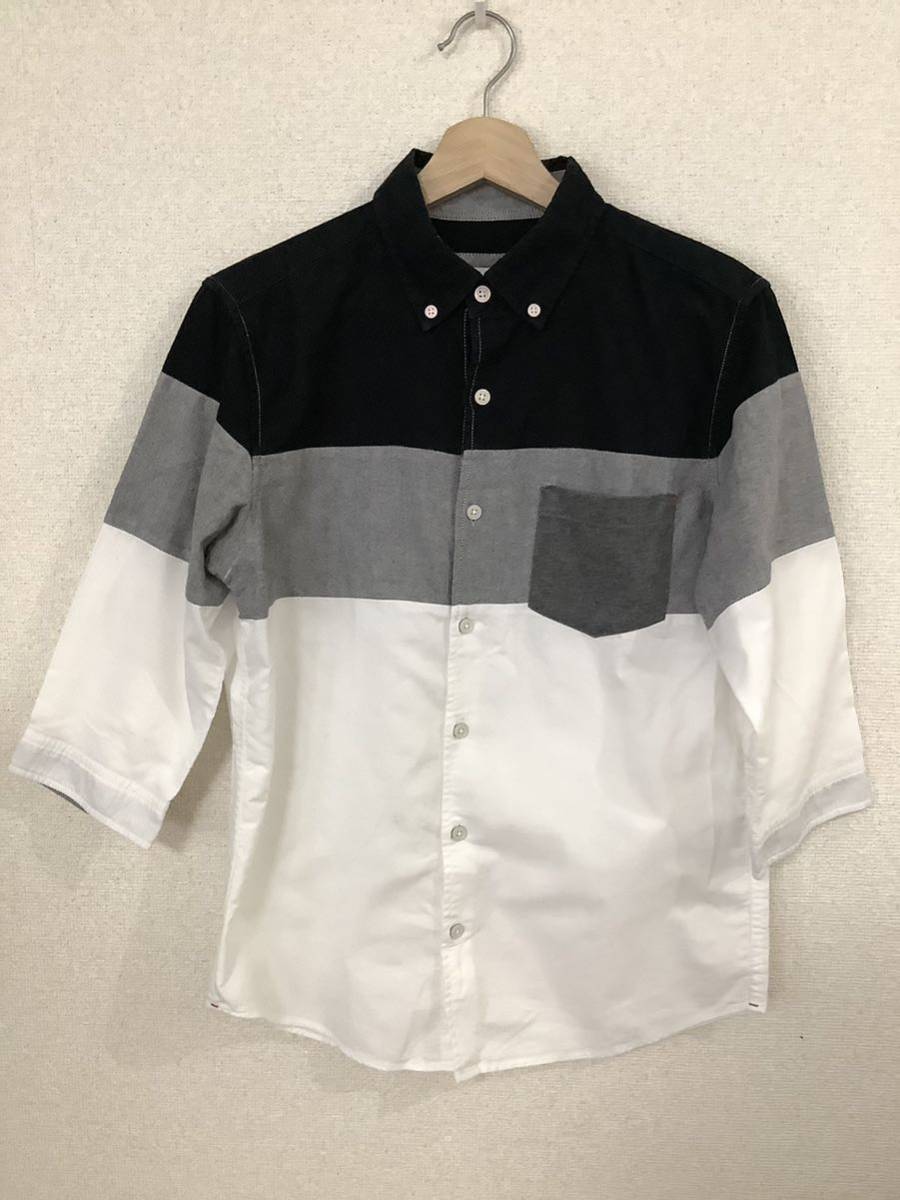 THESHOP TK ザショップティーケー キクチタケオ バイカラー 七分丈シャツ ボタンダウンシャツ セレクト メンズ 古着拍卖