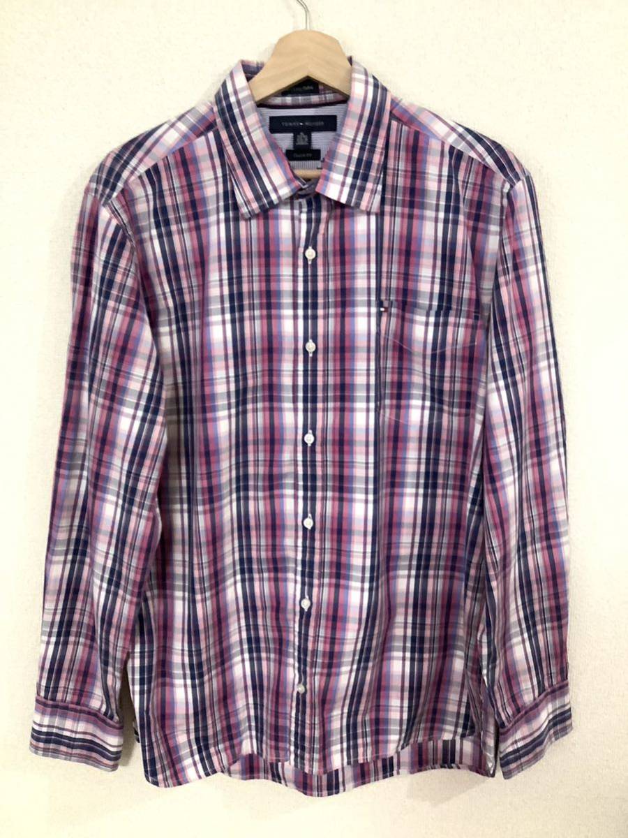 TOMMYHILFIGER トミーヒルフィガー 長袖シャツ チェックシャツ コットン アメカジ ストリート メンズ 古着 XL拍卖