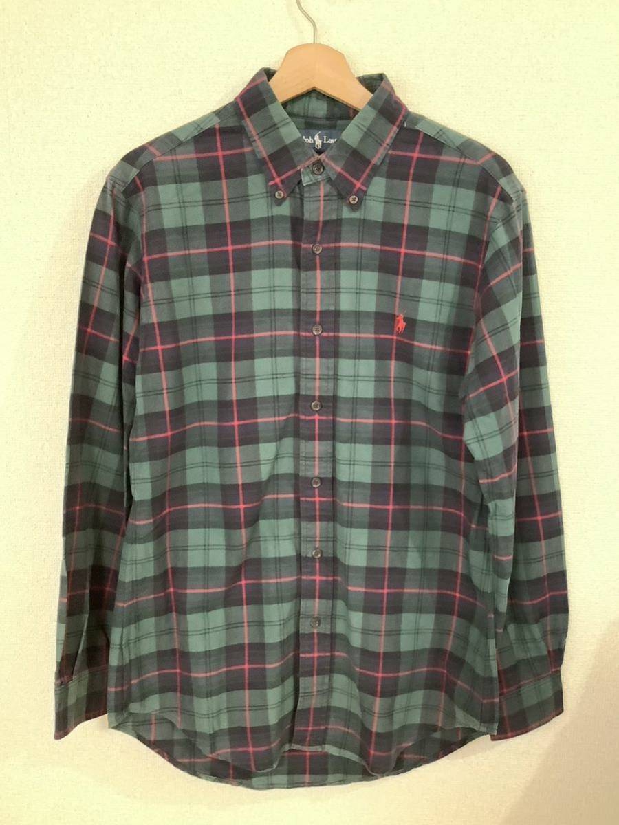 RALPHLAUREN ラルフローレン ブラックウォッチ チェック柄 ボタンダウンシャツ コットン セレクト ブランド 古着 M拍卖