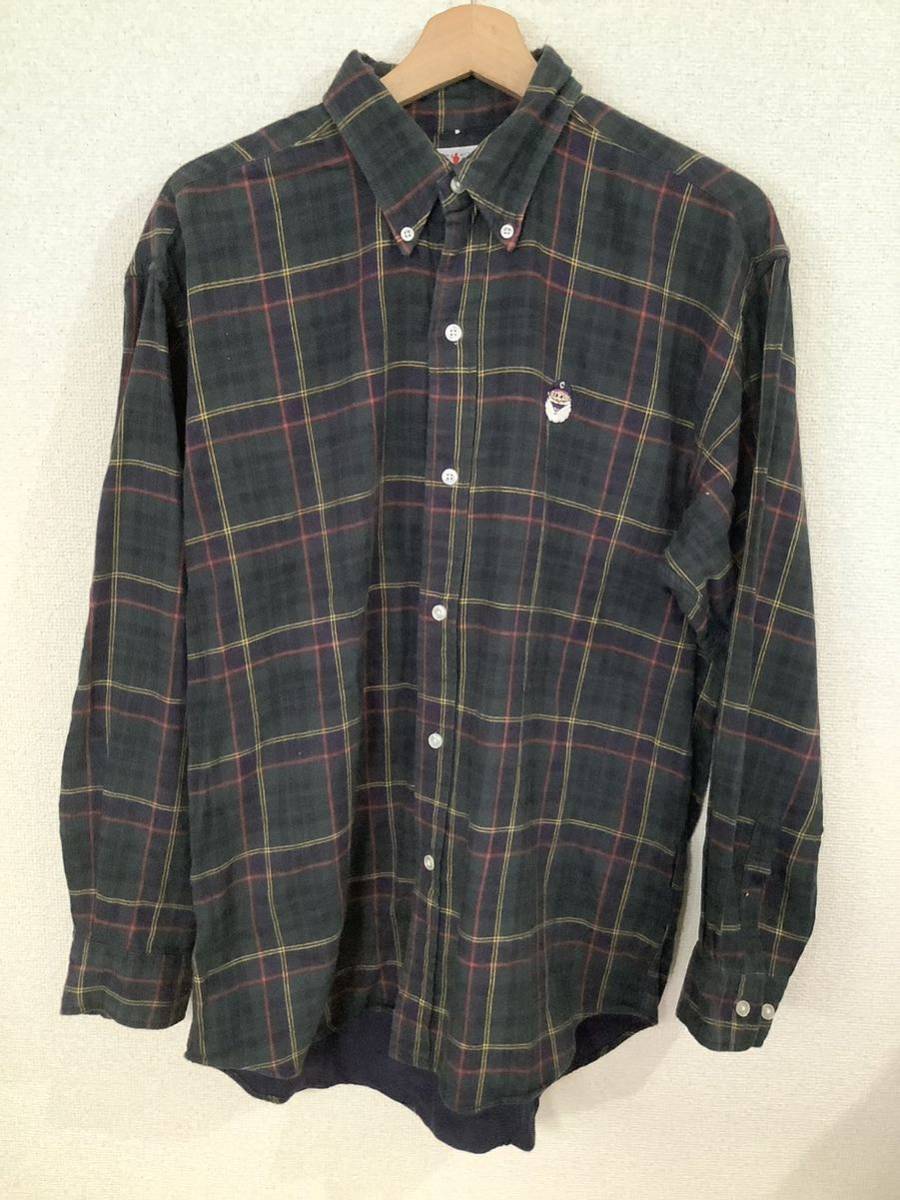 CAPTAINSANTA キャプテンサンタ チェック柄 ボタンダウンシャツ ネルシャツ グリーン 紳士服 レトロ 古着拍卖