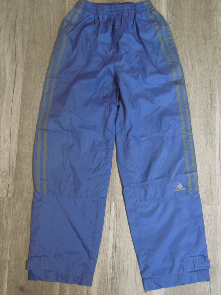 ヴィンテージadidas アディダスBOYSナイロン ロングパンツ シャカシャカパンツトラックパンツ拍卖