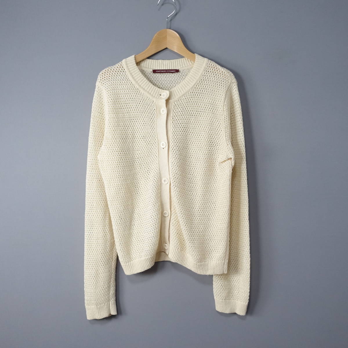 美品*COMPTOIR DES COTONNIERS/コントワーデコトニエ/7/リネン100%カーディガン/ナチュラル/レディース/長袖/ニット拍卖