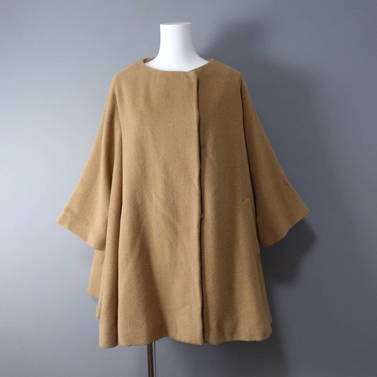 GALLARDAGALANTE/ガリャルダガランテ/F/ウール/アンゴラコート/ベージュ/ワイドシルエット/レディース拍卖