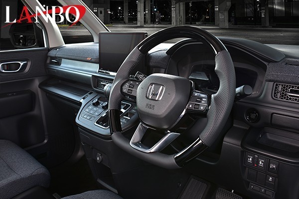 LANBO ガングリップ ステアリング ステップワゴン【RP6/7/8】パンチングレザー 黒木目 LSH24A拍卖