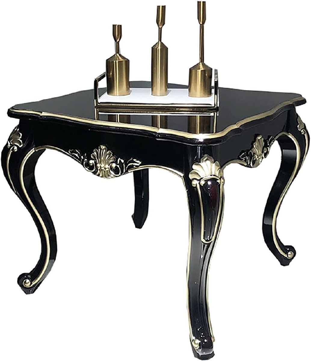 ローテーブル ダイニングテーブル ヨーロッパ風 ミニテーブル アンティークロココ調 センターテーブル 幅60cm拍卖