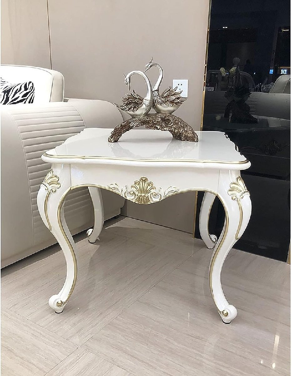 ローテーブル ダイニングテーブル ヨーロッパ風 ミニテーブル アンティークロココ調 センターテーブル 幅60cm拍卖