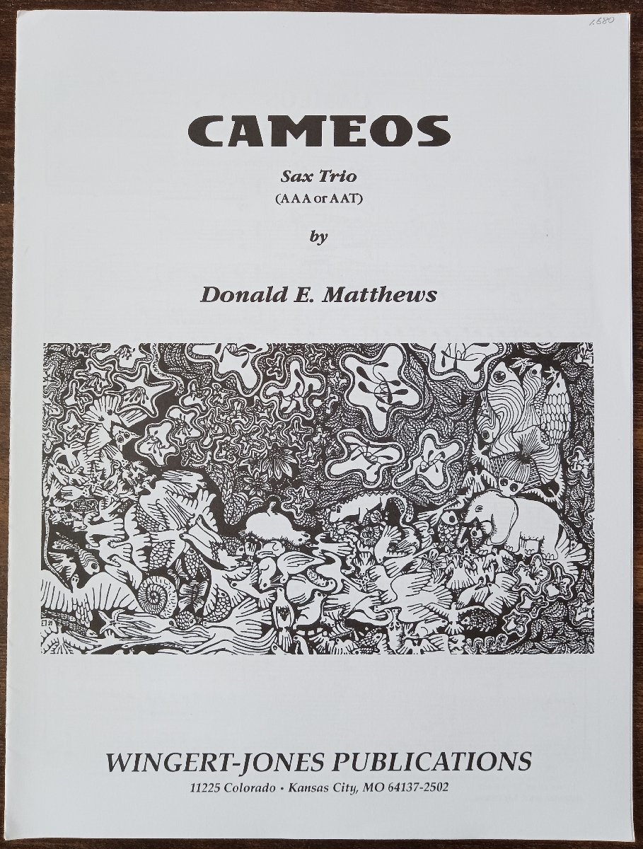 送料無料 サクソフォン3重奏楽譜 ドナルド・E.マシューズ:カメオ AAT/AAA サックスアンサンブル スコア・パート譜セット拍卖