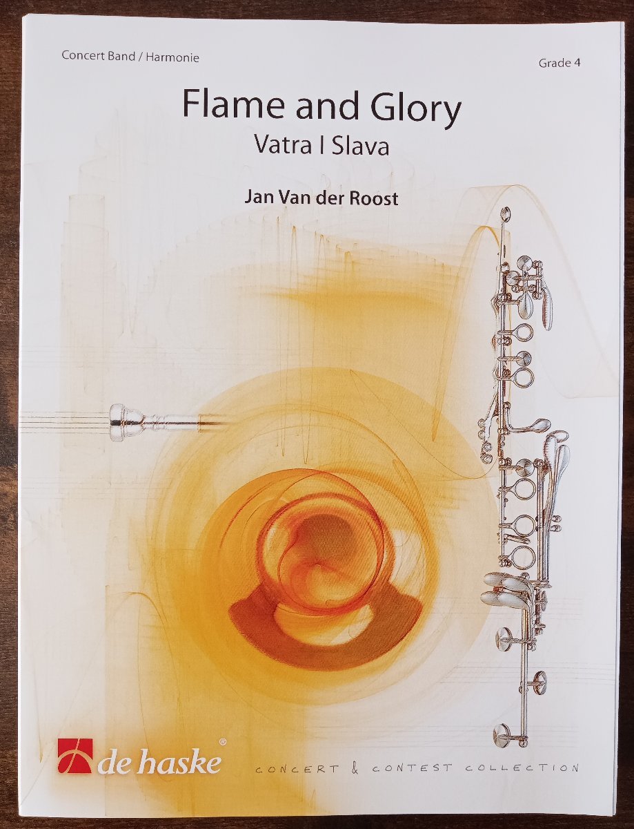 送料無料 吹奏楽楽譜 ヤン・ヴァンデルロースト:フレーム・アンド・グローリー 試聴可 スコア・パート譜セット 炎と栄光拍卖