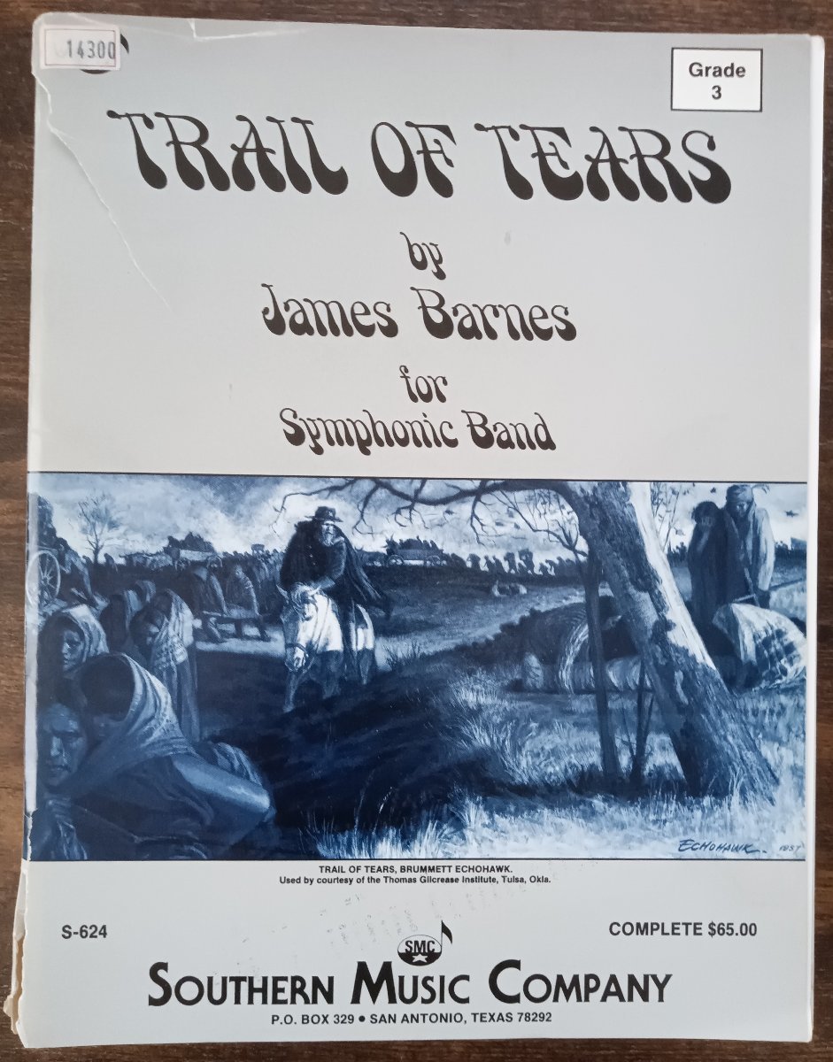 送料無料 吹奏楽楽譜 ジェイムズ・バーンズ:涙の道 (トレイル・オブ・ティアーズ) スコア・パート譜セット拍卖