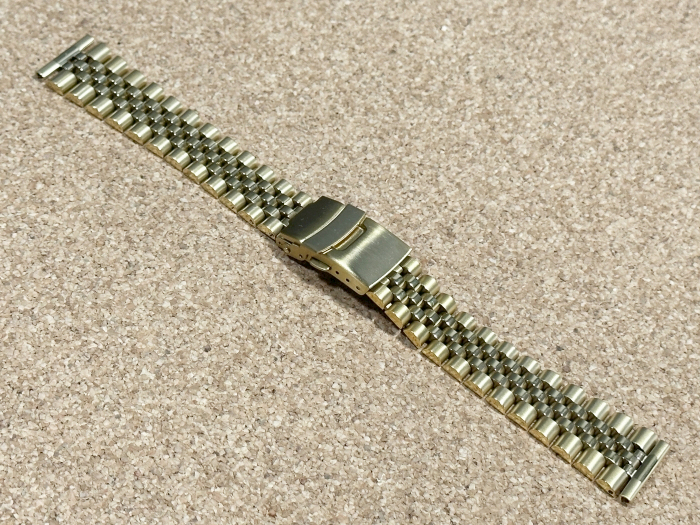 ラグ幅20mm オメガ・タグホイヤー用 ジュビリーブレスレット 腕時計用ベルト ゴールド メタルブレス【推奨モデル OMEGA TAG Heuer】拍卖