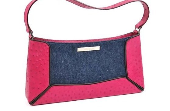 LEONARD(レオナール) 本革xデニム ハンドバッグ 827822AB2337-310BA5拍卖