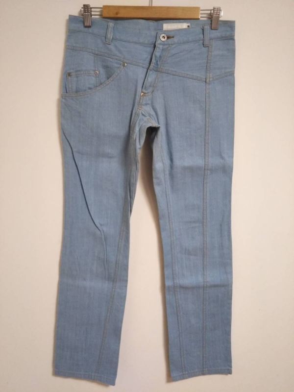 ※AND A アンドエー NO.1251018 斜めフロントジップ 切替パンツ Z-BJAI.F拍卖