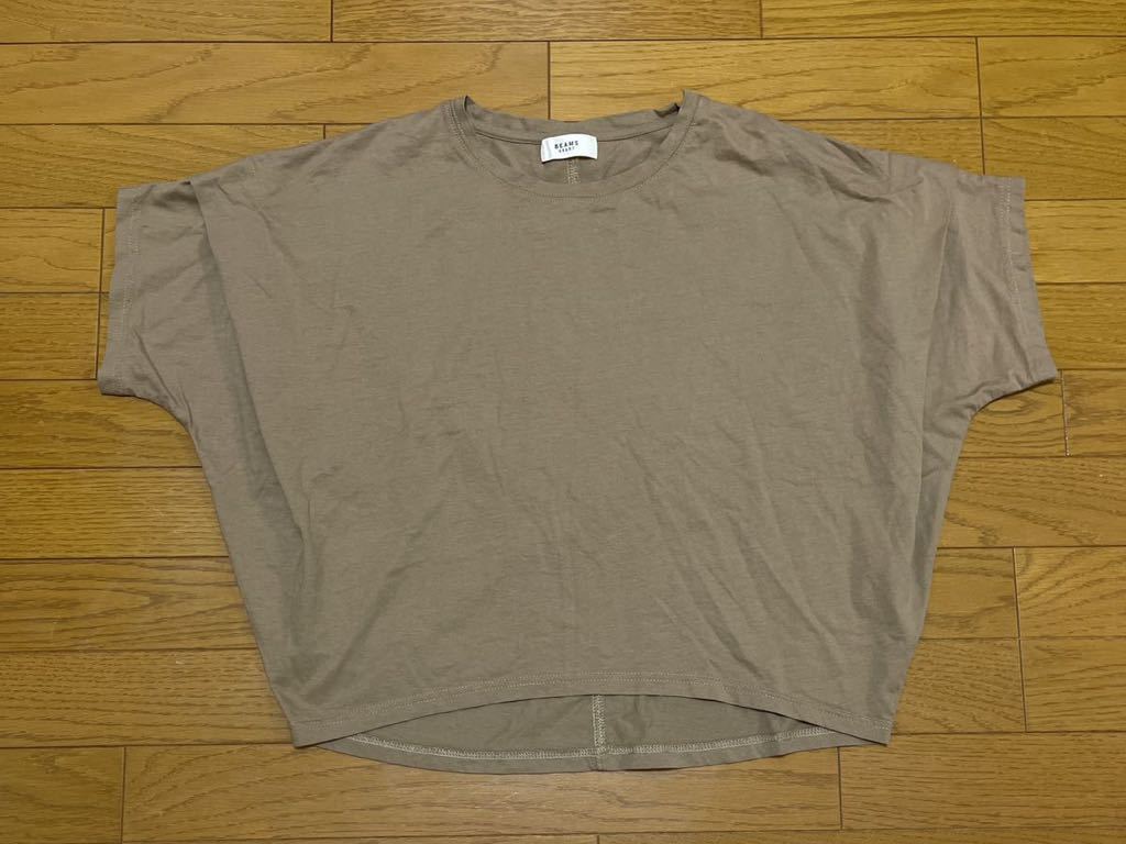 BEAMS ビームス ライトブラウン 半袖 コットン カットソー デザインシャツ拍卖
