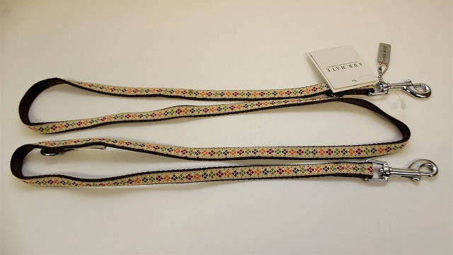 小型犬用リード ADD.MATE アーガイルリード 10ベージュ拍卖