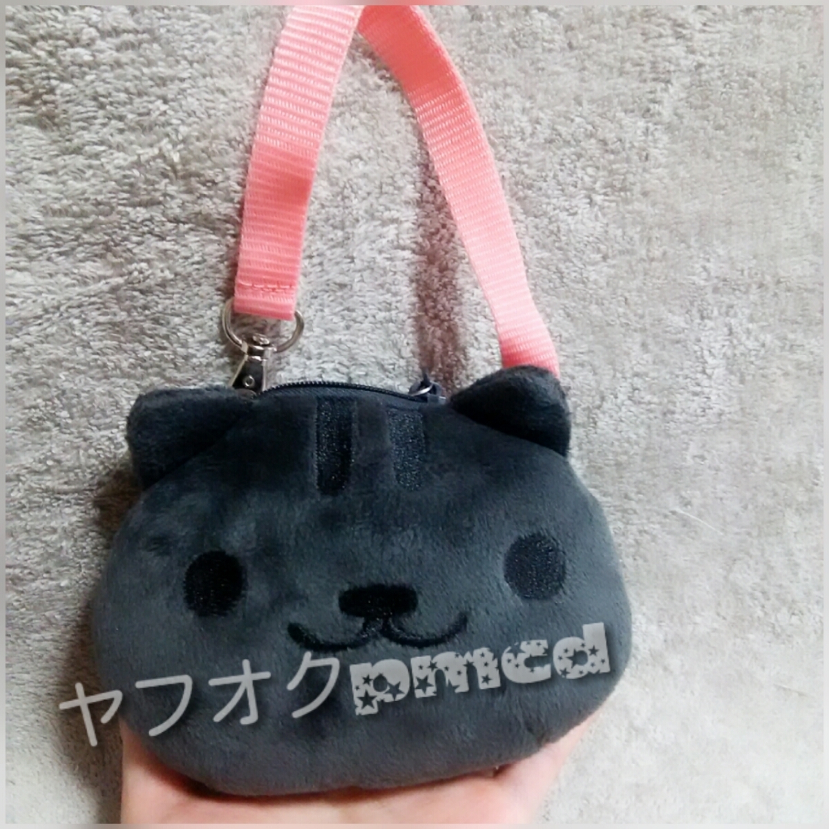 ねこあつめ 黒ねこ フック付きパスケース(定期入れ) 拍卖