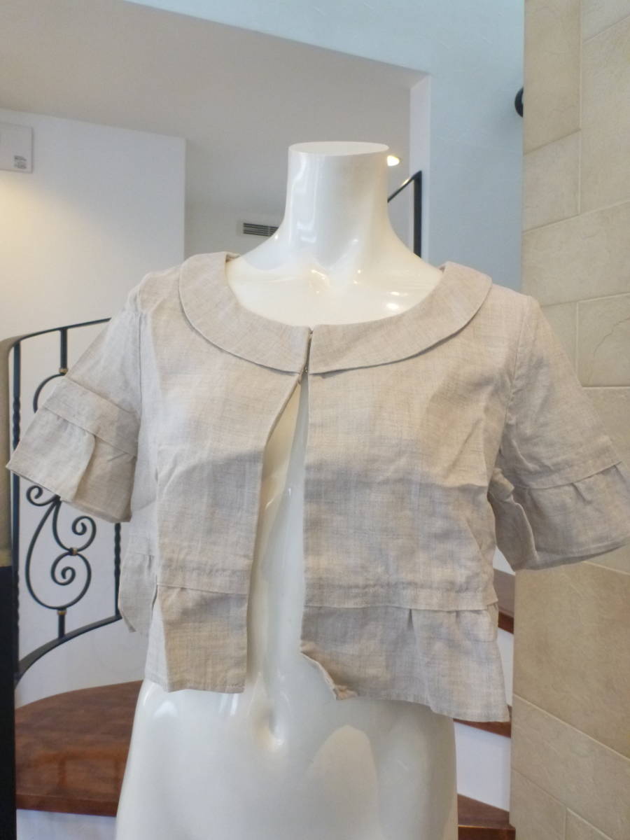 新品 ドゥファミリィ Do!family★日本製 生成り シャツ ボレロ M相当拍卖