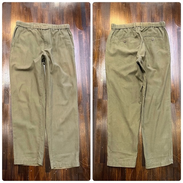 p メンズ パンツ RAGEBLUE レイジブルー 無地 麻 リネン オシャレ 薄手 カーキ FE760 / 約W30 全国一律レターパック配送拍卖