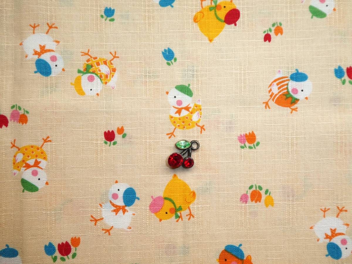 レア☆ はなちゃん生地ひよこ生成りクリーム★レトロ昭和和柄ルシアン文化人形拍卖