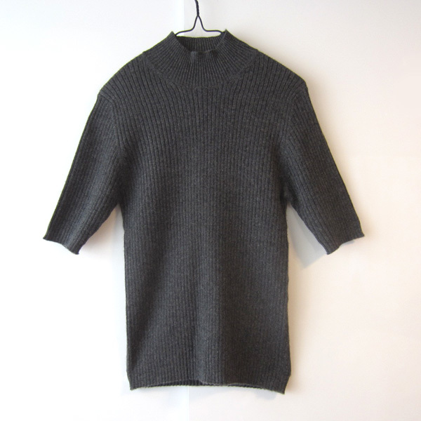美品 レアール LES HALLES カシミヤ100% 半袖ニット グレー拍卖