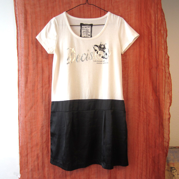 美品 ミッシュ マッシュ MISCH MASCH バイカラー ロングTシャツ ワンピ拍卖