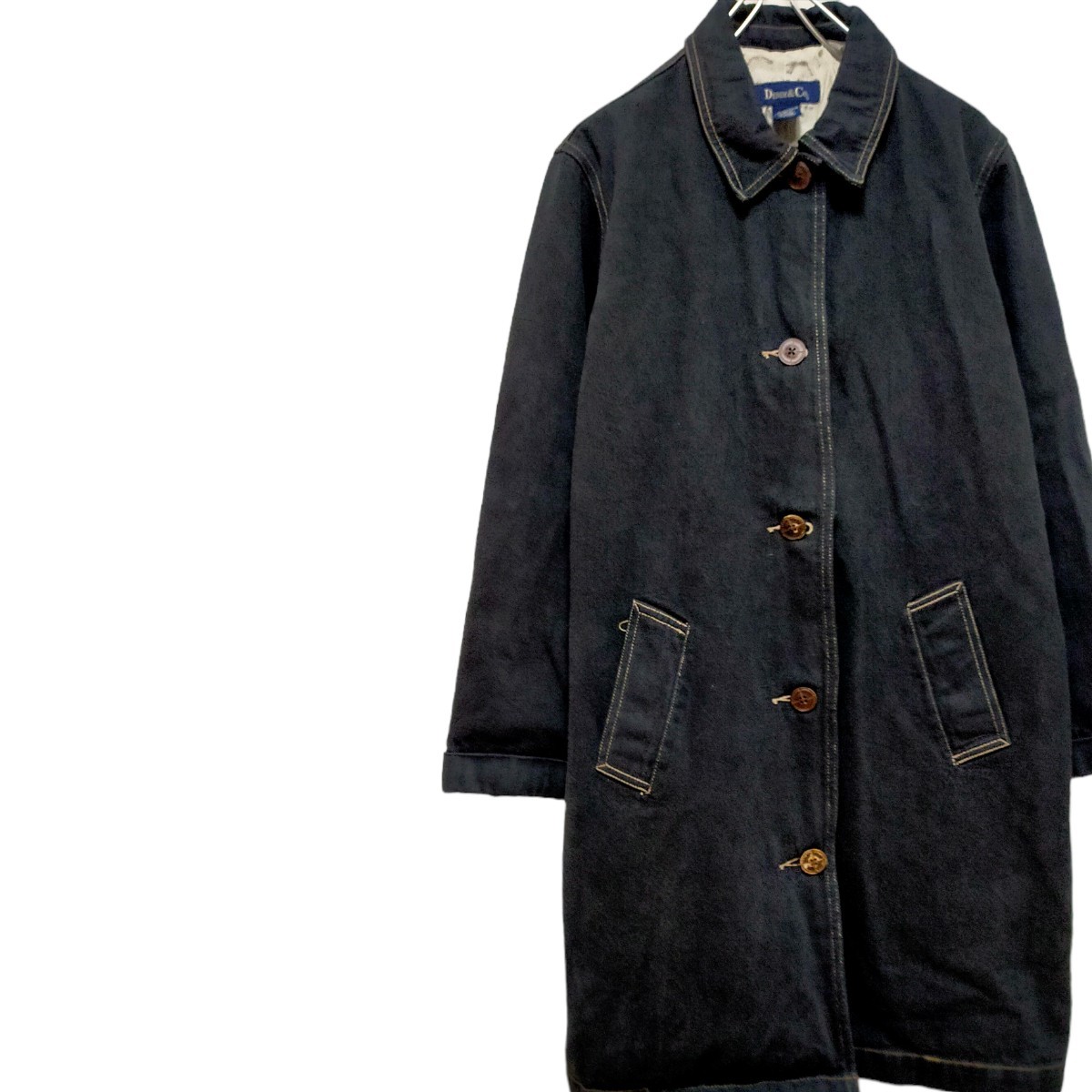 古着 denim&co デニムジャケット デニムコート カバーオール ヴィンテージ 90s拍卖