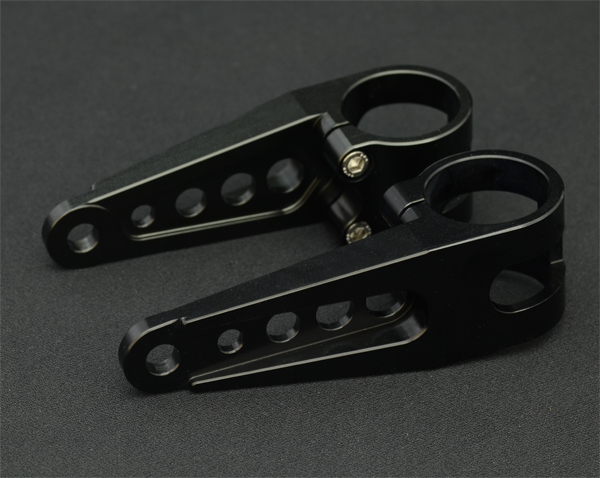 SR400 SR500 アルミ削り出し ヘッドライトステー 35mm Black拍卖