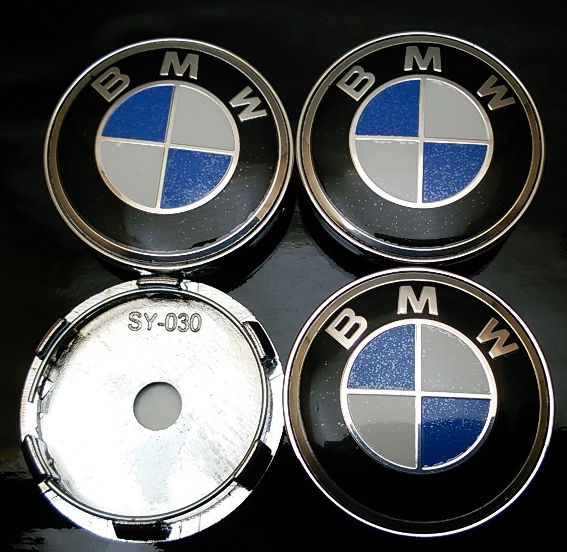 BMW 60mm 青白 センターキャップ 4個 5シリーズ 1シリーズ X1 7シリーズ X3 Z4 4シリーズ 2シリーズ M4 M3 X6 X2 ALPINA E46 E39 E36 F30拍卖