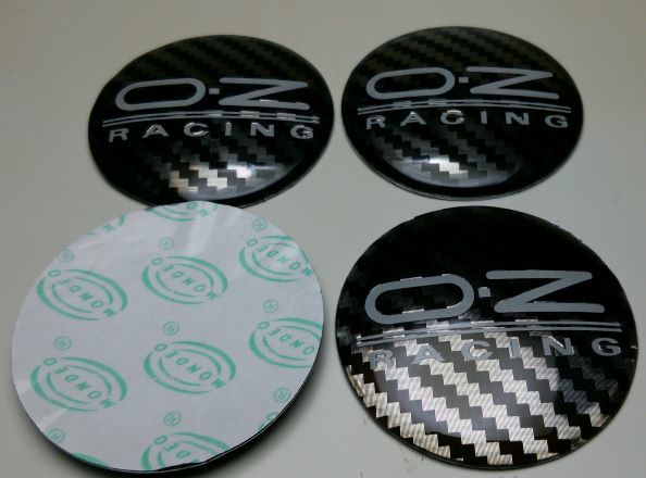 O.Z 56mm カーボン調黒 ステッカー センターキャップ 4こ グロリア ジューク N-BOX フィット オデッセイ ステップワゴン フリード拍卖