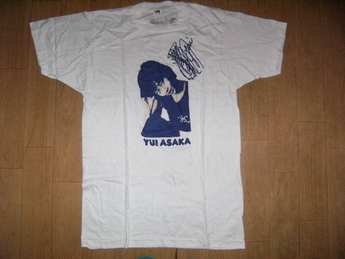 非売品★昭和レトロ★80年代★当時物 YUI ASAKA ファンクラブ★アイドル スケバン刑事 プリントサイン入り 浅香唯 Tシャツ★拍卖