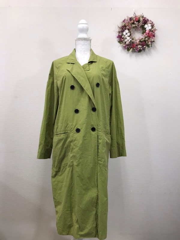 1625 レディース 【 KBF アーバンリサーチ 】 ロング薄手ジャケット サイズ:one 色:黄緑拍卖