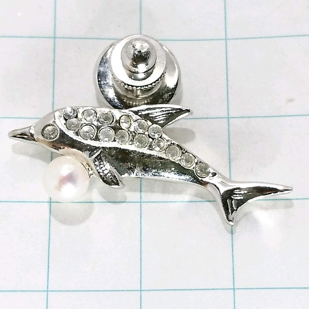 送料無料)ビンテージ☆いるか ピンブローチ☆アンティークブローチ A16677拍卖