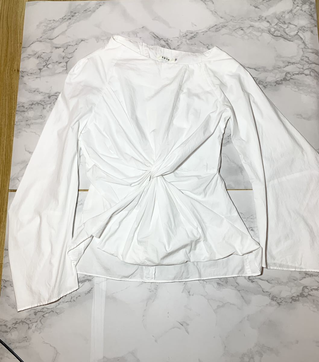 インポートデザイナーズ白ブラウス 長袖シャツ S拍卖