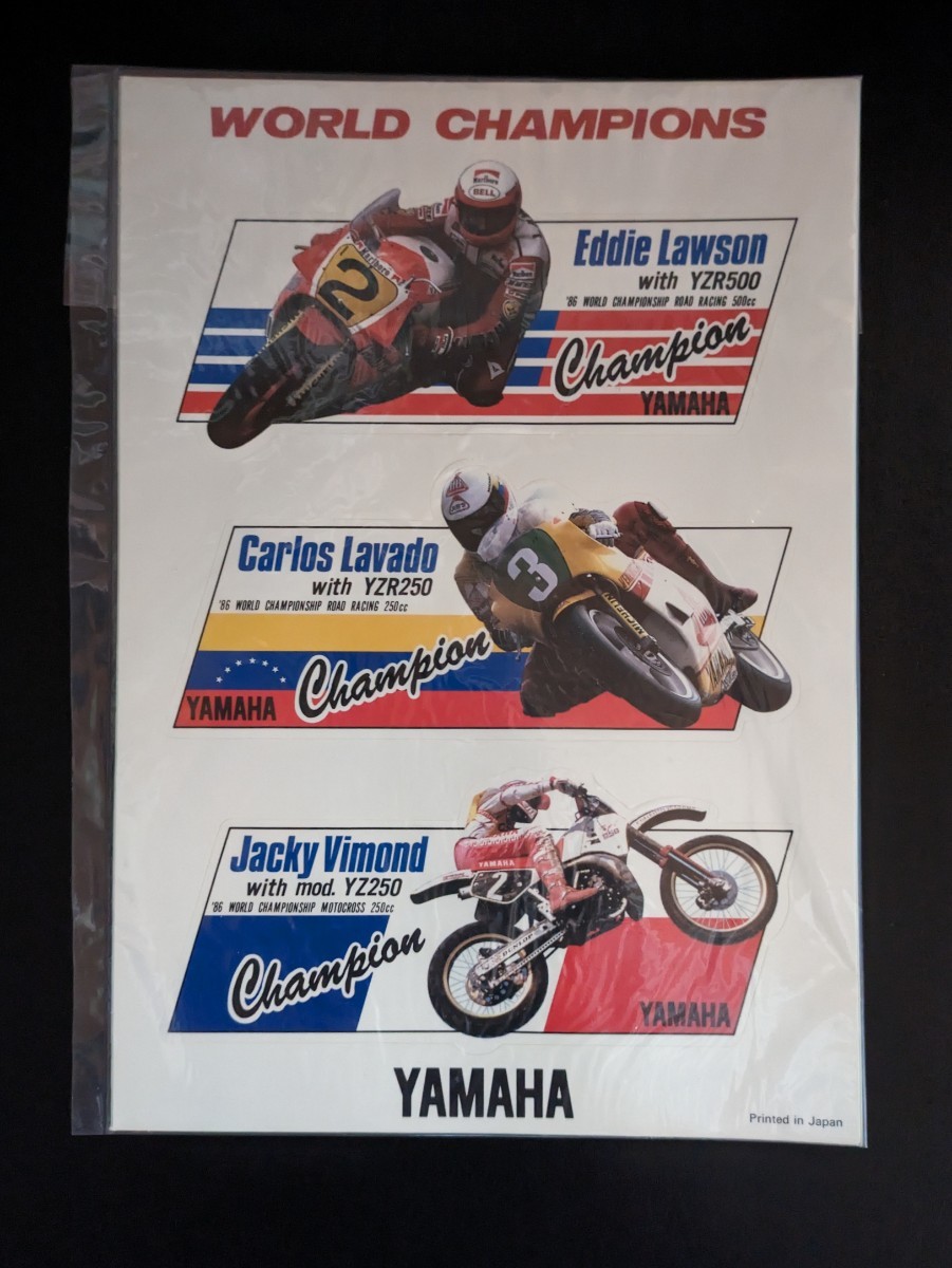 YAMAHA ヤマハ 86 ワールドチャンピオンシップ eddie lawson YZR500 CARIOS LAVADO YZR250 jacky vimond YZ250拍卖