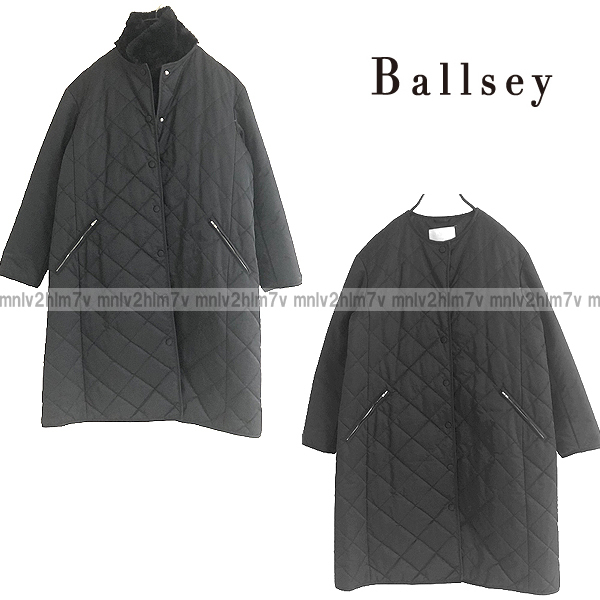 定7万 トゥモローランド【BALLSEY ボールジィ】ファーベスト付き3wayキルティングダウンコート ポリエステルコットンライトダウンコート拍卖