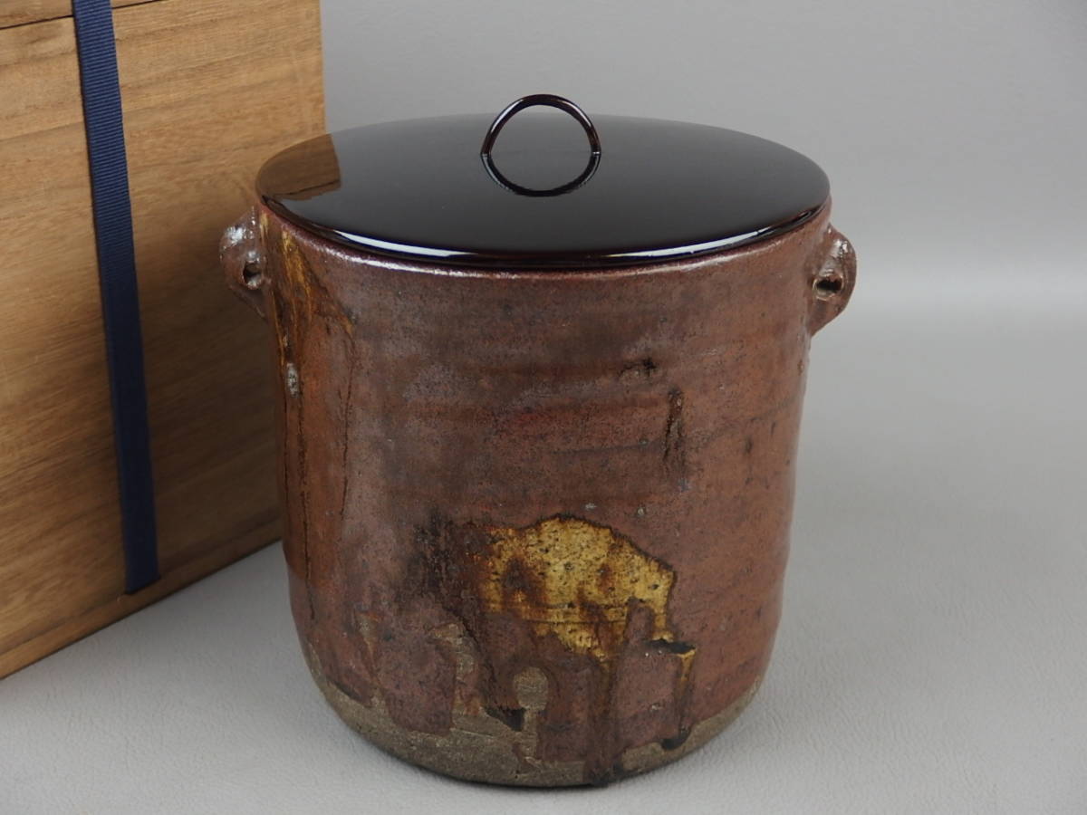 【骨董・茶道具】★古い 瀬戸焼 古瀬戸★★双耳水指 eo060sl.8 高取 唐津拍卖